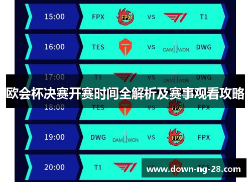 欧会杯决赛开赛时间全解析及赛事观看攻略